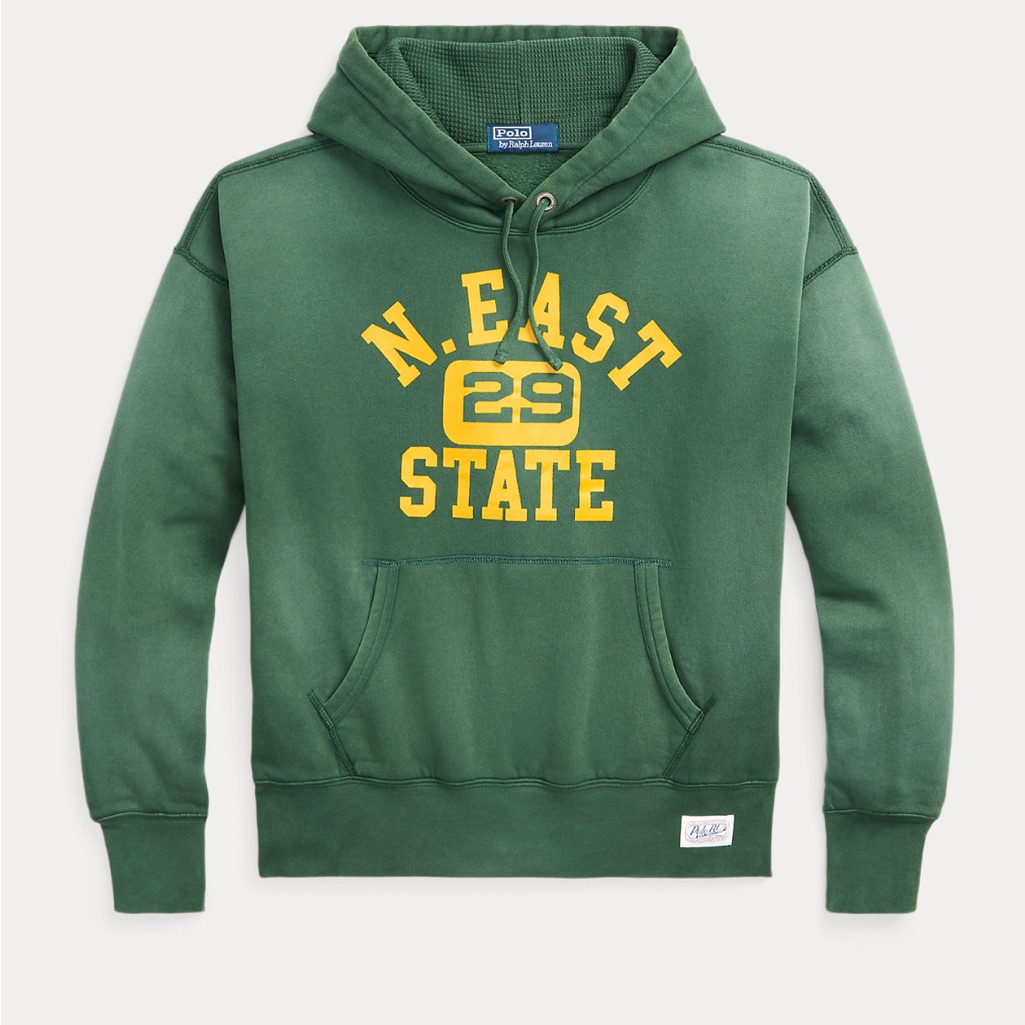 Vintage Fit Polo By Ralph Lauren Green Hooded Sweatshirt